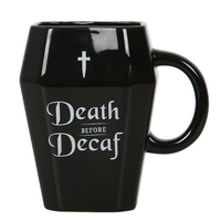 Coffin Death Before Decaf Mug